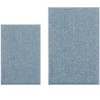 Home Mart Goods Large 2 Piece Set Blue Soft Cozy Plush Chenille Bath Mat Bathroom Rug - 2 of 4