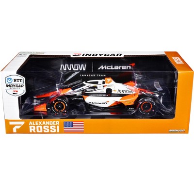 Dallara IndyCar #7 Alexander Rossi "Arrow" Arrow McLaren "NTT IndyCar Series" (2024) 1/18 Diecast Model Car by Greenlight