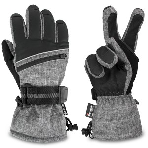 SUN CUBE Ski Gloves Men Women, Waterproof Thermal Winter Snow, 3M Thinsulate Pocket Cold Weather Outdoor Snowboard - 1 of 4