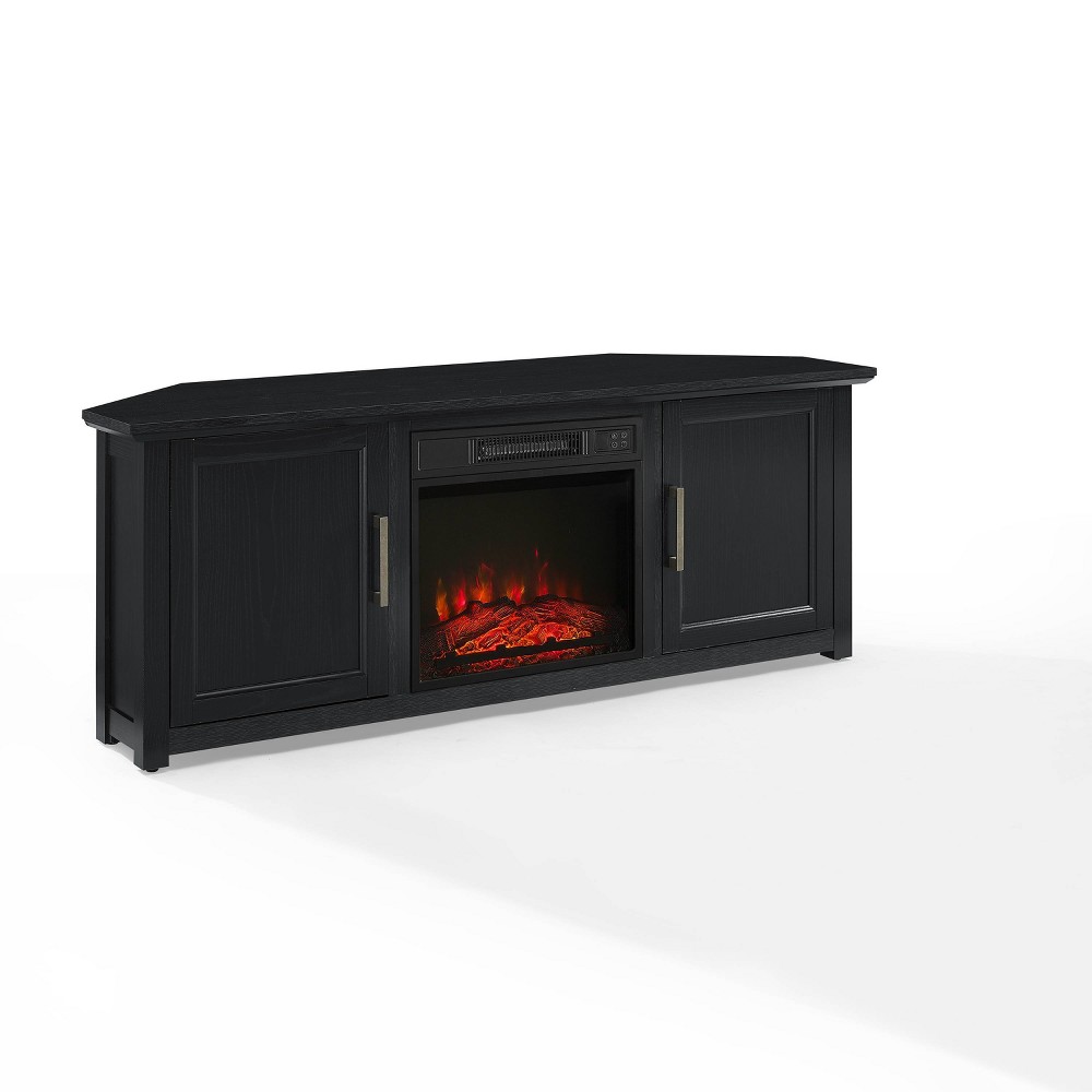Photos - Mount/Stand Crosley Camden Corner TV Stand for TVs up to 60" with Fireplace Black  