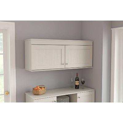 Shaker White 52'' Wall Mounted Buffet Cabinet with Adjustable Shelves