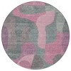 Blush And Sage Abstract Washable Indoor Outdoor Area Rug - 4 of 4