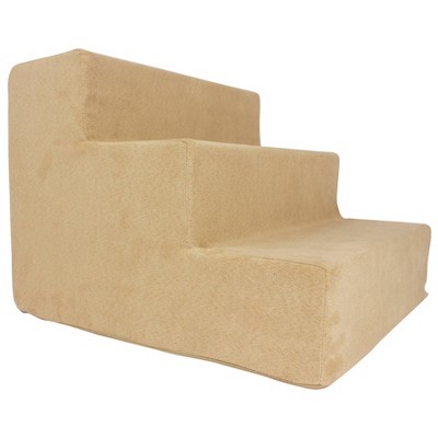 Camel High-Density Foam 4-Step Pet Stairs with Microsuede Cover