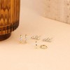 Freekiss 3 Pairs Gold Hoop Earrings Set: Dainty Stud Earrings Trendy Small 14K Gold Plated Hypoallergenic Dangle Cartilage - 3 of 4
