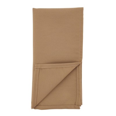 Cappuccino Polyester Everyday Cloth Table Napkins, 20" Set of 12