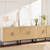 Best Choice Products 2-Door Slatted   Storage Cabinet, Accent Furniture w/ Non-Scratch Foot Pads - 3 of 4