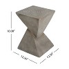 MOEPISY Patio End Table Hand Painted Light Gray - 4 of 4