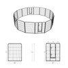 VisioGear 16 Panels Puppy Playpen, Foldable Dog Pen with Doors for Camping, Yard, Black, 30.94"*39.29"*0.59" - 3 of 4