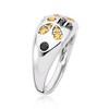 Ross-Simons 0.70 ct. t.w. Black Spinel and .20 ct. t.w. Citrine Bumblebee Ring With Black Diamonds in Sterling Silver - 3 of 4