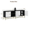 Bella Depot 70.08'' Modern Cabinet TV Stand  4 Door Cabinet, Living Room TV Stand - 4 of 4