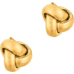 10k Yellow Gold 9mm Knot Stud Earrings - 1 of 3