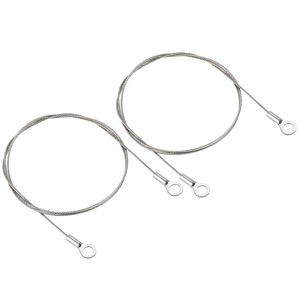 Unique Bargains Stainless Steel Light Outdoor Travel Luggage Safety Locking Cables 0.24" ID Eyelets - 1 of 4
