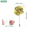 Unique Bargains Wedding Golden Leaf Rose Flower Lapel Pins for Men Suits 18 Pcs - 3 of 4