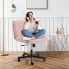 Erommy Armless Criss Cross Chair with Wheels, Height Adjustable Cross Legged Office Chair, Office Deak Chair for Office, Bedroom, Living Room - 4 of 4