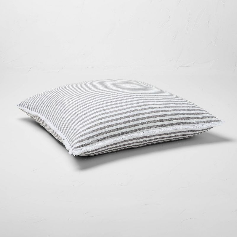 Euro 26''x26'' Heavyweight Linen Blend Stripe Throw Pillow - Casaluna™, 3 of 5