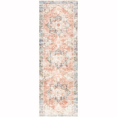 Mark & Day Nora 2'7"x7'10" Runner Washable Woven Indoor Area Rugs Brown/Tan/Ivory: Stain-Resistant, Traditional, Machine Made