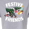 Women's - Disney - Festive Friends Cropped Graphic T-Shirt - 2 of 4