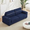 86"Storage Sofa Couch,Deep Seat Sofa,Corduroy Couch With USB And Cup Holder,Modern Style Sofa,3 Seater Sofa Couch For Living Room,Bedroom-Cuddlewood - 2 of 4