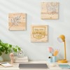 Bright Creations 3 Pack White Washed Craft Wood Board Panels with Wall Hooks for Hanging, Painting DIY Signs (10 x 10 In) - image 2 of 4