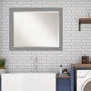 Framed Bathroom Vanity Wall Mirror Brushed Nickel - Amanti Art - 4 of 4