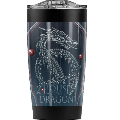 House Of The Dragon House Of The Dragon Silver Dragon Steel Tumbler 20oz Coffee Travel Mug