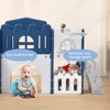 8-in-1 Toddler Indoor Playground with Slide: Baby Slide Playset for Toddlers Ages 1-3 Outdoor Play, Kids Slide Includes Basketball Hoop, Telescope - 3 of 4