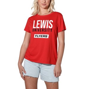 Women's Lewis University Stacked Loose T-Shirt : Target