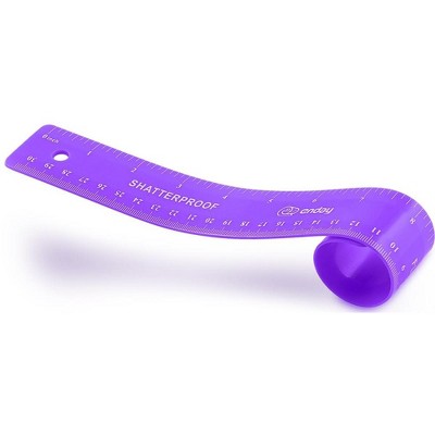 Enday 12" (30cm) Flexible Ruler, Purple