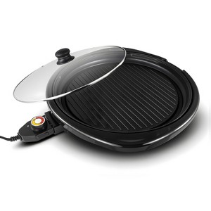 Elite Cuisine 14" Electric BBQ Grill with Tempered Glass Lid - 1 of 4