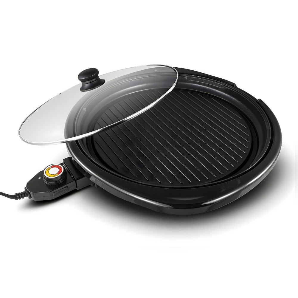 Elite Cuisine 14" Electric BBQ Grill with Tempered Glass Lid