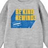 Blockbuster Be Kind, Rewind Distressed Junior's Gray Sweatshirt - 2 of 2