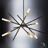 Urban Ambiance Luxury Modern Industrial Chandelier,  10-1/2"H x 22-5/8"W,  Olde Bronze Finish, UHP2072 - 3 of 4
