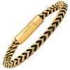 Steeltime Men's 18k gold plated stainless steel wheat chain bracelet - 2 of 4