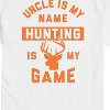 Men's - Instant Message - Uncle Is My Name Hunting My Game Short Sleeve Graphic T-Shirt - 2 of 4