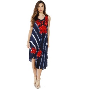 Riviera Sun American Flag Women's Summer Dress – Patriotic Swimsuit Cover-Up & Beach Vacation Outfit - 1 of 1