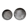 Set of 2 White Floral Pattern Galvanized Metal Planters - Foreside Home & Garden - 3 of 4