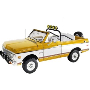 1971 Chevrolet K5 Blazer Offroad Gold and White with White Interior Limited Edition to 384 pieces 1/18 Diecast Model Car by ACME - 1 of 4