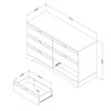 South Shore Reevo 6 Drawer Double Dresser Pure White: Laminated Particle Board, Anti-Tip, 5-Year Warranty - 3 of 3