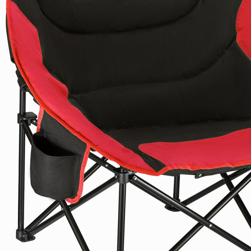 KingCamp Foldable Saucer Moon Lounge Chair with Cupholder Storage Pocket for Indoor Home or Outdoor Camping and Tailgating Use, 5 of 9