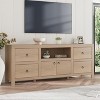 Farmhouse TV Stand for 80 Inch TVs,  with 6 Storage Drawers & 6 Open Shelf, Brown Television Consoles Stands for Living Room, Bedroom - 3 of 4