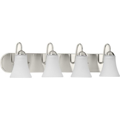 Classic Brushed Nickel 4-Light Bath Vanity Fixture