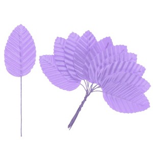 Unique Bargains Artificial Silk Wire Single Flower Leaves for DIY - 1 of 4