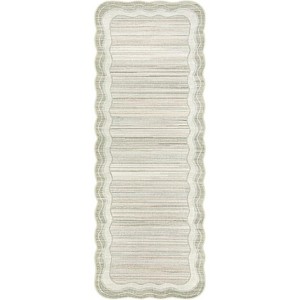 Lahome Machine Washable Gradient Border Wave Floor Mat-Soft Carpet for Living Room, Bedroom, or Entryway - 1 of 4