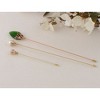 Anna-Kaci Vintage 3Pcs Long Stick Hat Pins Crystal Flower Butterfly and Pearl Details for Classic Hat Lapel and Scarf Accessorizing - 3pcs Pearl - 2 of 4