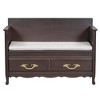 GlasFlength Ottomans and Benches with Drawers and Hidden Storage for Living Room, Entryway, And Hallway, Brown, 43.3"*17.5"*29.9" - 4 of 4