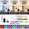 HUMHOLD 24" Bladeless Ceiling Fans with Lights and Remote/APP/Voice Control, Low Profile Ceiling Fan with RGB Lights, Modern Ceiling Fan, Black - 4 of 4