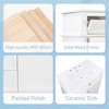 30"W Bathroom Vanity with Sink, Bathroom Cabinet with Door Shelf, 1 Tip-out Drawer, 3 Drawers and Soft Closing Door -ModernLuxe - 4 of 4