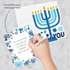 Big Dot of Happiness Hanukkah Menorah - Shaped Thank You Cards - Chanukah Holiday Party Thank You Note Cards with Envelopes - Set of 12 - 2 of 4