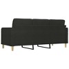 vidaXL Modern 3-Seater Sofa in Black Fabric, 70.9" Wide for Comfortable Seating, Ideal for Living Room, Lounge or Office Space - 4 of 4