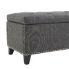 Lyngins Linen Storage Bench with Safety Close Hinge, Ottoman with Storage, Button-Tufted Foot Stool & Entryway Bench for Living Room, Hallway - 4 of 4